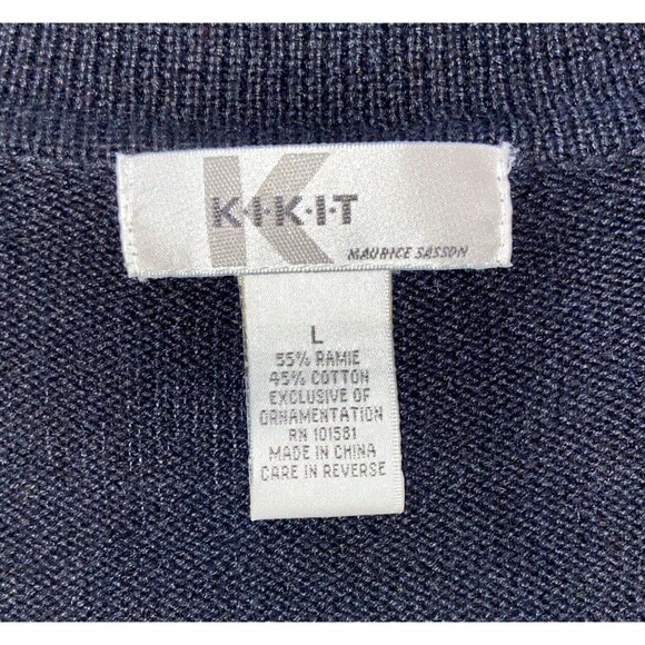 K.I.K.I.T S Christmas Sweater Size Large Beaded - Picture 9 of 16